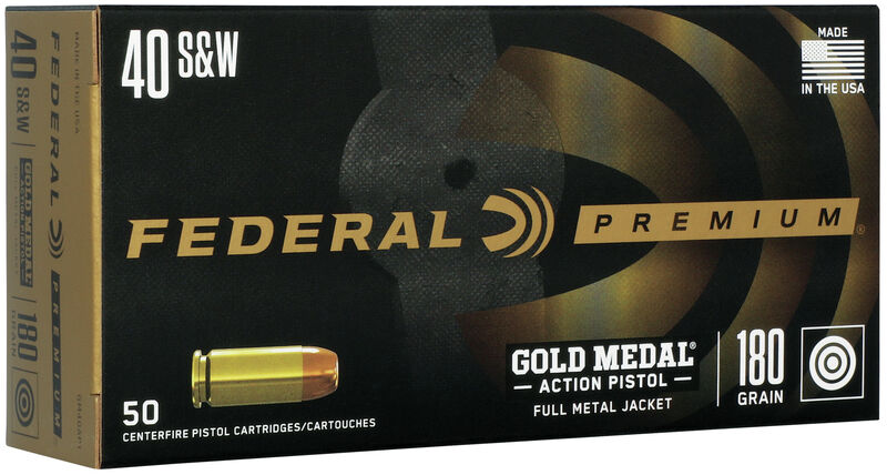 FED GOLD MEDAL ACTION 40SW 180GR FMJ 50/10 - Sale